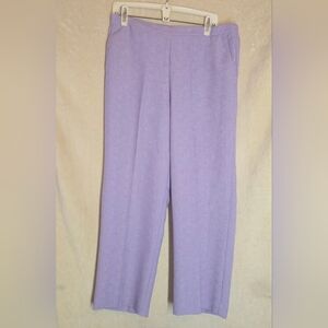 Vintage Alfred Dunner Nantucket Purple Women's Pull On Pants 14